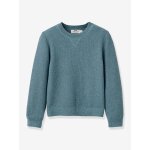 Pull sweat gar�on doux bleu ardoise