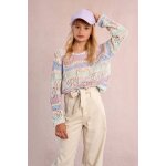 Pull tie - dye ajour� mauve