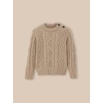 Pull torsad beige clair