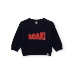 Pull en tricot pour b�b� gar�on avec message sur le devant bleu