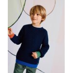 Pull en tricot avec des dtails colors bleu fonc