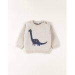 Pull en tricot dino beige