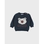 Pull en tricot avec motif ours bleu