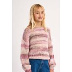Pull en tricot tie - dye rose
