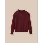 Pull volant bordeaux