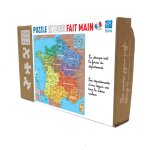 Puzzle 100 pices - carte de france des dpartements marron