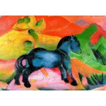 Puzzle 12 pices - cheval bleu de franz marc marron