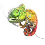 Puzzle 3d - cam�l�on multicolor