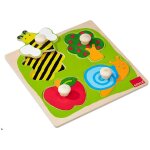 Puzzle 4 pices abeille et escargot vert
