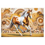 Puzzle 500 pices - cheval multicolor