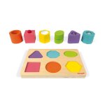 Puzzle 6 cubes sensoriels en bois fsc multicolore Puzzle 6 cubes sensoriels en bois fsc multicolore