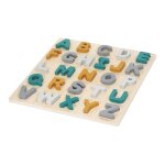 Puzzle alphabet caspar en bois moutarde