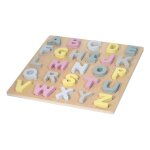 Puzzle alphabet caspar en bois rose ple