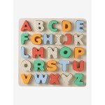 Puzzle alphabet  encastrer en bois fsc rouge