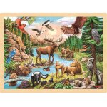 Puzzle animaux d'am�rique du nord beige