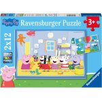 Puzzle les aventures de peppa pig 2x12 pcs bleu