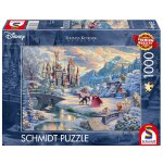Puzzle la belle et la b�te en hiver 1000 pcs bleu