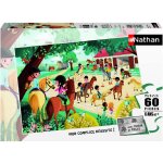 Puzzle bienvenue au centre questre 60 pcs beige