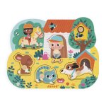 Puzzle en bois campagne jaune
