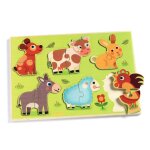 Puzzle bois coucou prairie multicolore