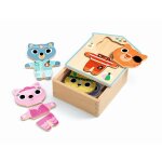 Puzzles bois - dressup - mix multicolore