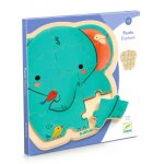 Puzzle en bois lphant multicolore