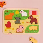 Puzzle en bois À la ferme multicolore Puzzle en bois À la ferme multicolore