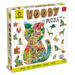 Puzzle en bois paysage avec 12 animaux  positionner jeu ducatif multicolor