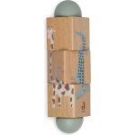 Puzzle en bois rotatif vert, marron