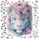 Puzzle en bois tigre mystique 505 pices activit artistique et inspirante multicolor