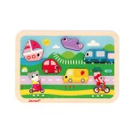 Puzzle en bois les vhicules multicolore