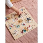 Puzzle boutons animaux en bois fsc� big family