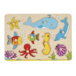 Puzzle � boutons animaux de la mer 8 �l�ments multicolore