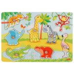 Puzzle � boutons b�b�s animaux d'afrique 8 �l�ments multi - coloured