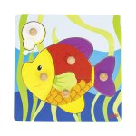 Puzzle À boutons poisson 5 Éléments multicolore Puzzle À boutons poisson 5 Éléments multicolore