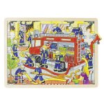 Puzzle brigade de pompiers beige