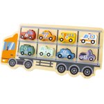 Puzzle camion porte - voitures 8 pcs beige