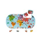 Puzzle carte des explorateurs du bain multicolore
