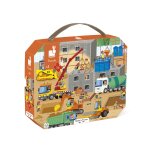 Puzzle le chantier 36 pi�ces jaune