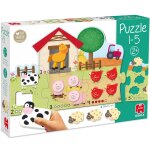Puzzle chiffres de 1 À 5 blanc Puzzle chiffres de 1 À 5 blanc