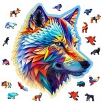 Puzzle - classy wolf loup 250 pices multicolor
