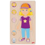 Puzzle corps humain, fille beige