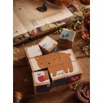 Puzzle cubes animaux en bois fsc beige