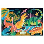 Puzzle - dinosaures glow in the dark 100 pi�ces multicolor