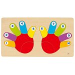Puzzle les doigts de la main 14 pices multicolore