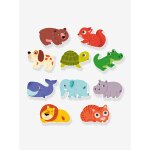 Puzzle duo animaux vert