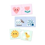 Puzzle duo couleurs, 12 puzzles de 2 pi�ces multicolore