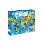 Puzzle ducatif animaux menacs 200 pcs bleu