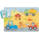 Puzzle � encastrements sonore chantier jaune