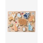 Puzzle  encastrer les amis de la fort en bois fsc vert